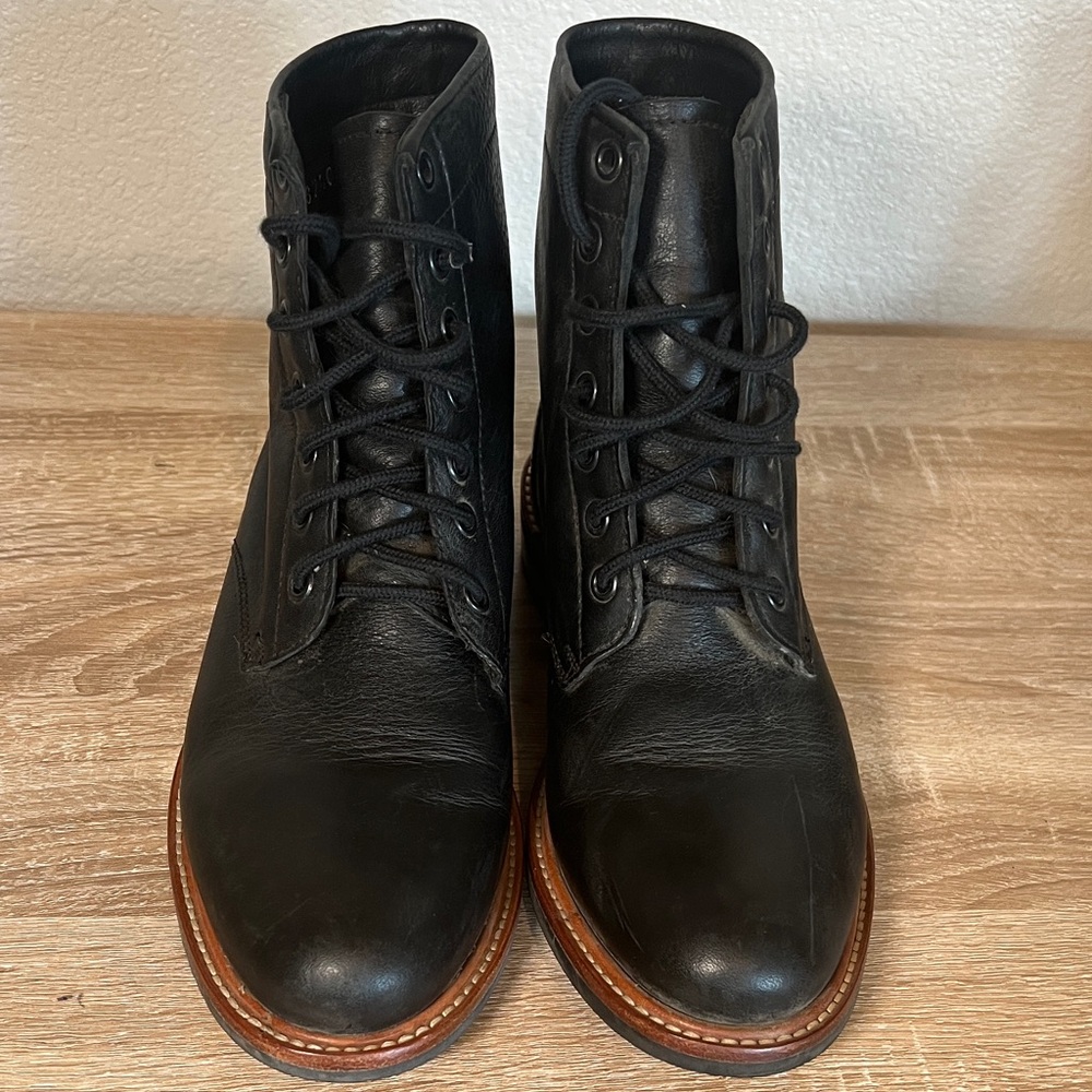 Nisolo Black Leather Heeled Boots